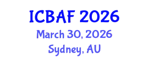 International Conference on Banking, Accounting and Finance (ICBAF) March 30, 2026 - Sydney, Australia