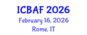 International Conference on Banking, Accounting and Finance (ICBAF) February 16, 2026 - Rome, Italy