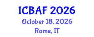 International Conference on Banking, Accounting and Finance (ICBAF) October 18, 2026 - Rome, Italy