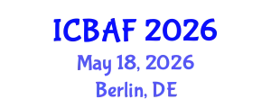 International Conference on Banking, Accounting and Finance (ICBAF) May 18, 2026 - Berlin, Germany
