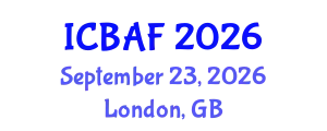 International Conference on Banking, Accounting and Finance (ICBAF) September 23, 2026 - London, United Kingdom