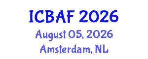 International Conference on Banking, Accounting and Finance (ICBAF) August 05, 2026 - Amsterdam, Netherlands