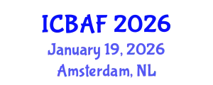 International Conference on Banking, Accounting and Finance (ICBAF) January 19, 2026 - Amsterdam, Netherlands
