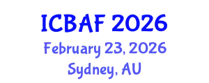 International Conference on Banking, Accounting and Finance (ICBAF) February 23, 2026 - Sydney, Australia