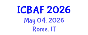 International Conference on Banking, Accounting and Finance (ICBAF) May 04, 2026 - Rome, Italy
