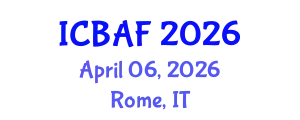 International Conference on Banking, Accounting and Finance (ICBAF) April 06, 2026 - Rome, Italy