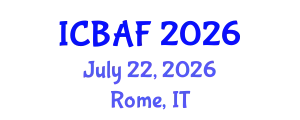 International Conference on Banking, Accounting and Finance (ICBAF) July 22, 2026 - Rome, Italy
