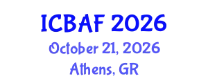 International Conference on Banking, Accounting and Finance (ICBAF) October 21, 2026 - Athens, Greece