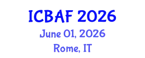 International Conference on Banking, Accounting and Finance (ICBAF) June 01, 2026 - Rome, Italy