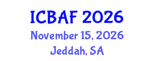 International Conference on Banking, Accounting and Finance (ICBAF) November 15, 2026 - Jeddah, Saudi Arabia