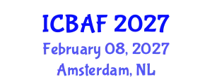 International Conference on Banking, Accounting and Finance (ICBAF) February 08, 2027 - Amsterdam, Netherlands