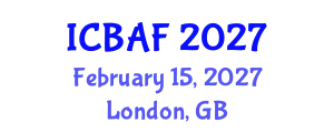 International Conference on Banking, Accounting and Finance (ICBAF) February 15, 2027 - London, United Kingdom