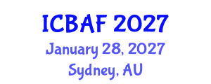 International Conference on Banking, Accounting and Finance (ICBAF) January 28, 2027 - Sydney, Australia
