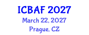 International Conference on Banking, Accounting and Finance (ICBAF) March 22, 2027 - Prague, Czechia