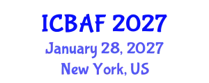 International Conference on Banking, Accounting and Finance (ICBAF) January 28, 2027 - New York, United States