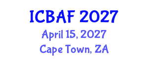 International Conference on Banking, Accounting and Finance (ICBAF) April 15, 2027 - Cape Town, South Africa