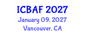 International Conference on Banking, Accounting and Finance (ICBAF) January 09, 2027 - Vancouver, Canada