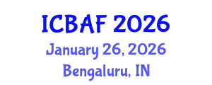International Conference on Banking, Accounting and Finance (ICBAF) January 26, 2026 - Bengaluru, India