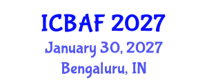 International Conference on Banking, Accounting and Finance (ICBAF) January 30, 2027 - Bengaluru, India