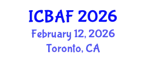 International Conference on Banking, Accounting and Finance (ICBAF) February 12, 2026 - Toronto, Canada