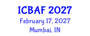 International Conference on Banking, Accounting and Finance (ICBAF) February 17, 2027 - Mumbai, India