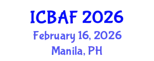 International Conference on Banking, Accounting and Finance (ICBAF) February 16, 2026 - Manila, Philippines