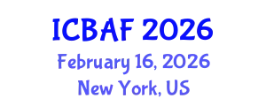 International Conference on Banking, Accounting and Finance (ICBAF) February 16, 2026 - New York, United States