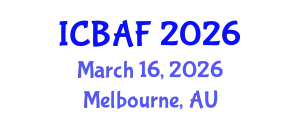 International Conference on Banking, Accounting and Finance (ICBAF) March 16, 2026 - Melbourne, Australia