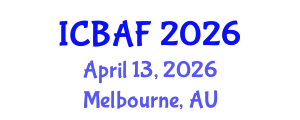 International Conference on Banking, Accounting and Finance (ICBAF) April 13, 2026 - Melbourne, Australia
