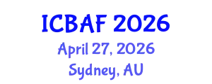International Conference on Banking, Accounting and Finance (ICBAF) April 27, 2026 - Sydney, Australia