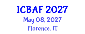 International Conference on Banking, Accounting and Finance (ICBAF) May 08, 2027 - Florence, Italy