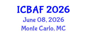 International Conference on Banking, Accounting and Finance (ICBAF) June 08, 2026 - Monte Carlo, Monaco
