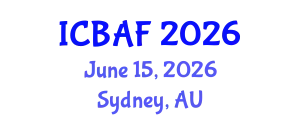 International Conference on Banking, Accounting and Finance (ICBAF) June 15, 2026 - Sydney, Australia