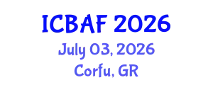 International Conference on Banking, Accounting and Finance (ICBAF) July 03, 2026 - Corfu, Greece