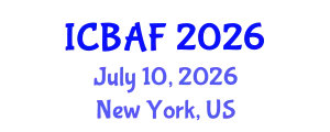 International Conference on Banking, Accounting and Finance (ICBAF) July 10, 2026 - New York, United States