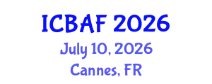 International Conference on Banking, Accounting and Finance (ICBAF) July 10, 2026 - Cannes, France