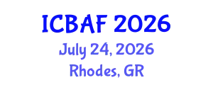 International Conference on Banking, Accounting and Finance (ICBAF) July 24, 2026 - Rhodes, Greece