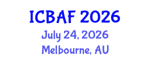 International Conference on Banking, Accounting and Finance (ICBAF) July 24, 2026 - Melbourne, Australia