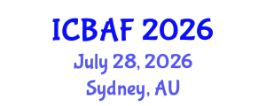 International Conference on Banking, Accounting and Finance (ICBAF) July 28, 2026 - Sydney, Australia
