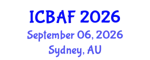 International Conference on Banking, Accounting and Finance (ICBAF) September 06, 2026 - Sydney, Australia