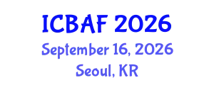 International Conference on Banking, Accounting and Finance (ICBAF) September 16, 2026 - Seoul, Republic of Korea