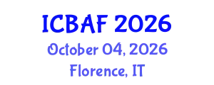 International Conference on Banking, Accounting and Finance (ICBAF) October 04, 2026 - Florence, Italy