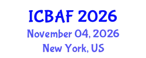 International Conference on Banking, Accounting and Finance (ICBAF) November 04, 2026 - New York, United States