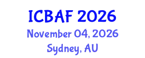International Conference on Banking, Accounting and Finance (ICBAF) November 04, 2026 - Sydney, Australia