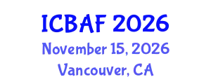 International Conference on Banking, Accounting and Finance (ICBAF) November 15, 2026 - Vancouver, Canada
