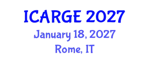 International Conference on Agricultural Resources, Governance and Ecology (ICARGE) January 18, 2027 - Rome, Italy