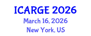 International Conference on Agricultural Resources, Governance and Ecology (ICARGE) March 16, 2026 - New York, United States