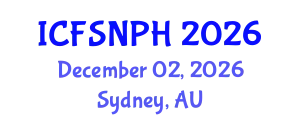 International Conference on Food Safety, Nutrition and Public Health (ICFSNPH) December 02, 2026 - Sydney, Australia