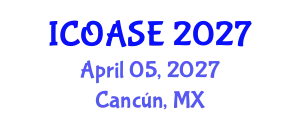International Conference on Organic Agricultural Sciences and Engineering (ICOASE) April 05, 2027 - Cancún, Mexico