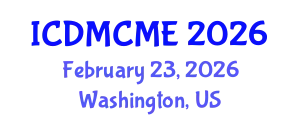 International Conference on Data Mining, Civil and Mechanical Engineering (ICDMCME) February 23, 2026 - Washington, United States